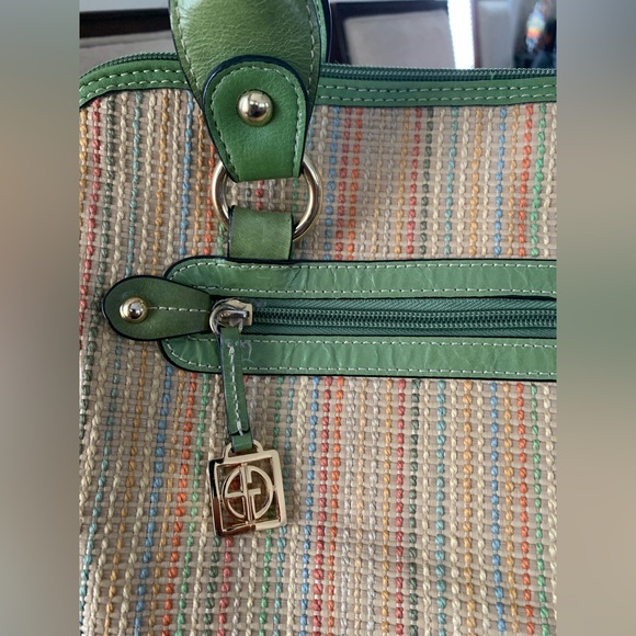 Giani Bernini Green Straw Bag - Picture 2 of 8